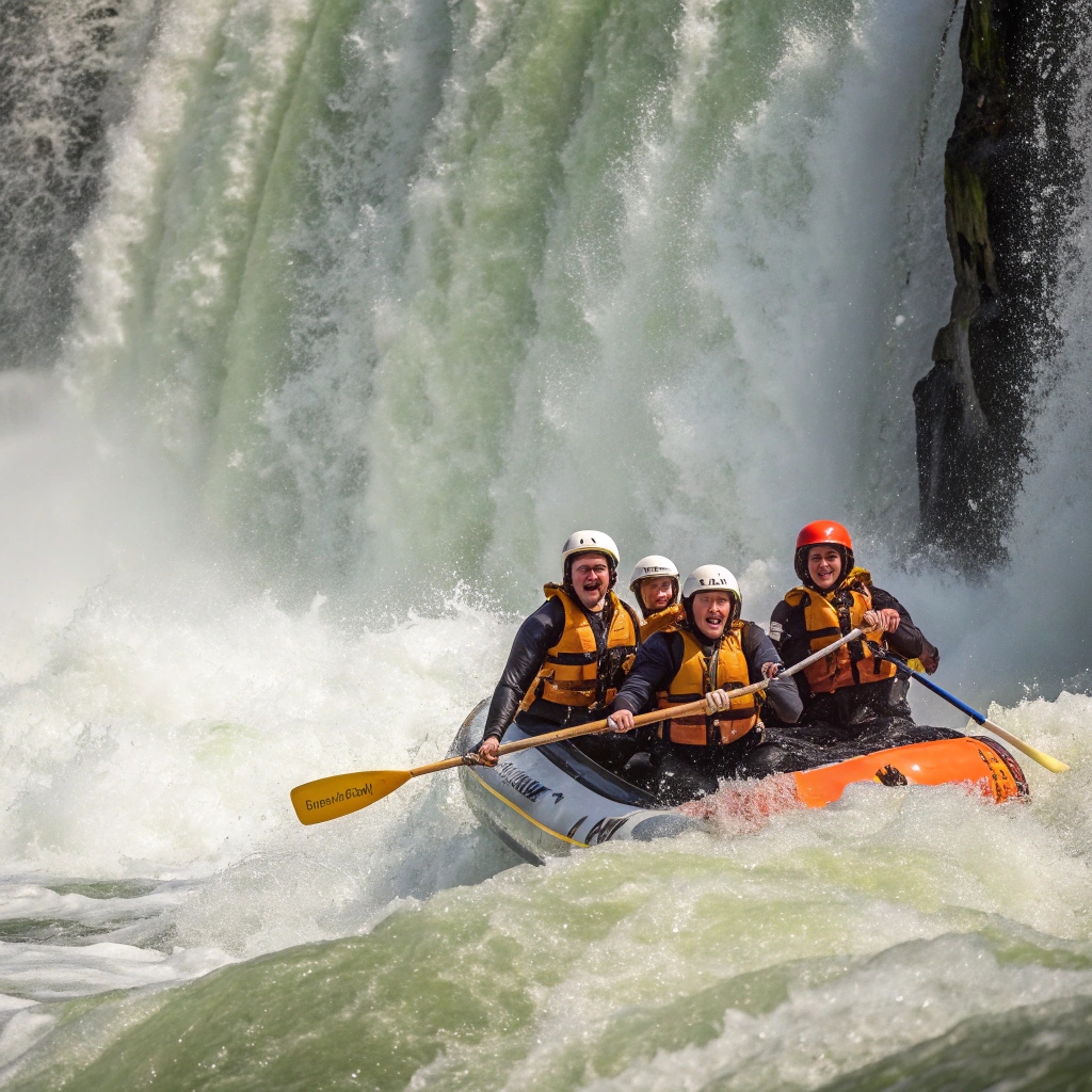Treinamento de equipe de rafting